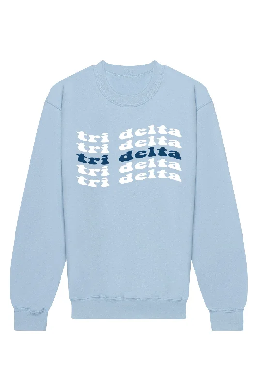 Weekend Savings Bonanza Delta Delta Delta Ride The Wave Crewneck Sweatshirt