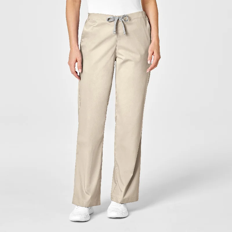 New Markdowns WonderWORK Women's Flare Leg Scrub Pant - Khaki