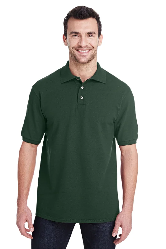 Jerzees Mens Short Sleeve Polo Shirt - Forest Green