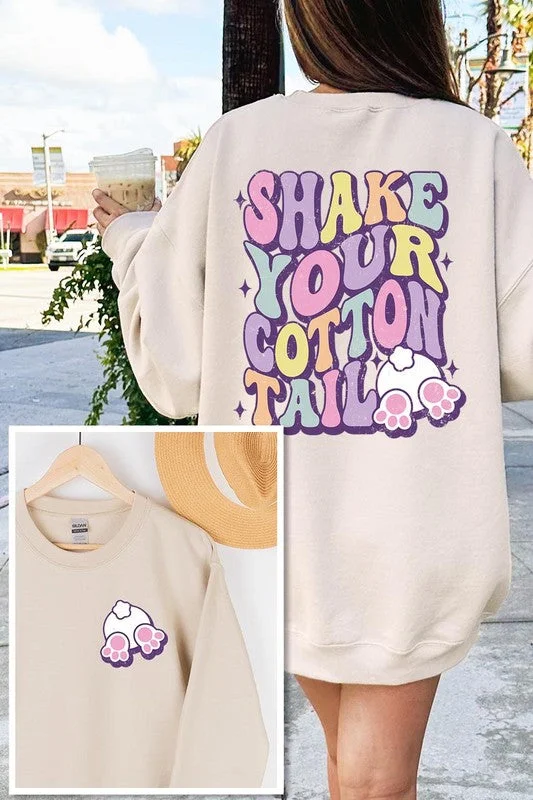 Sale Alert Tail Easter Front Back Graphic Fleece Sweatshirts