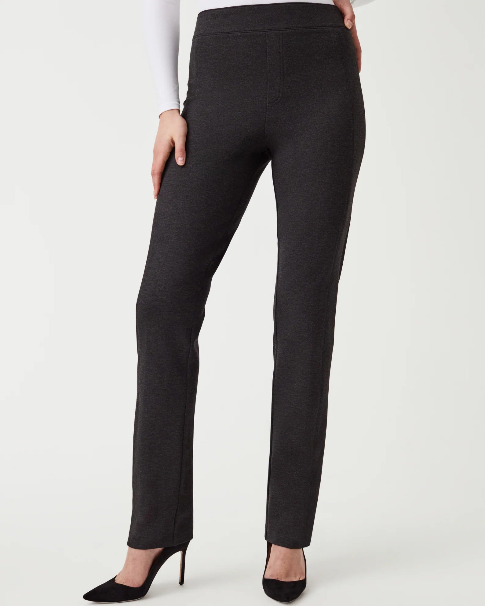YEAR-End Clearance Spanx The Perfect Pant Slim Straight | Charcoal Heather