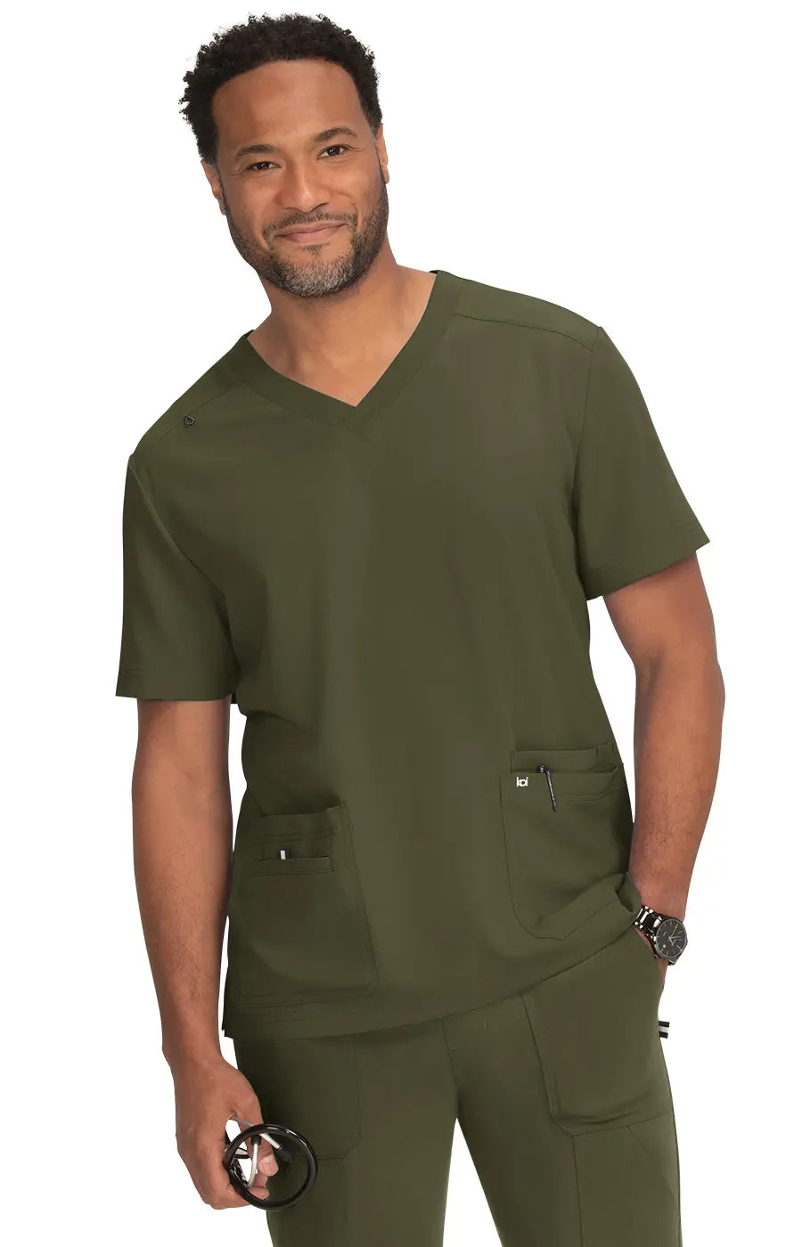 Koi Men's Free To Be Top - Olive Green