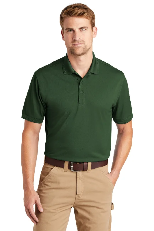 CornerStone Mens Industrial Moisture Wicking Short Sleeve Polo Shirt - Dark Green - Closeout