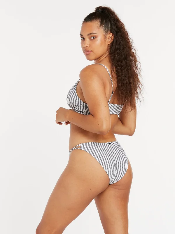 Massive Savings Drop A Line Hipster Bikini Bottom - Black Combo