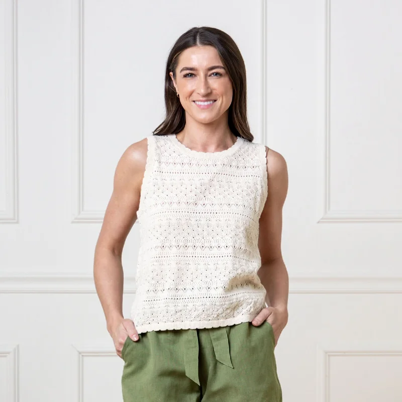 Weekend Bargains to Indulge In Organic Crochet Sweater Tank