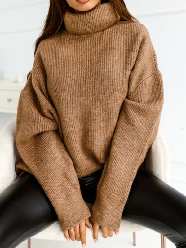 Weekend Savings Sensation TastyHottie - Women's turtleneck loose warm sweater
