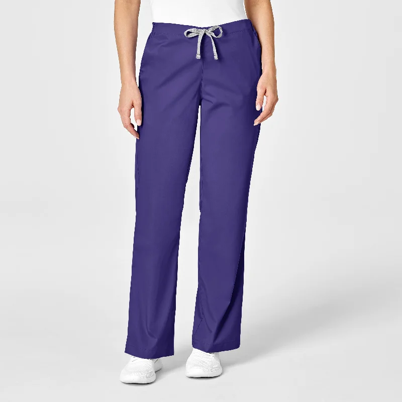 Weekend Bargains to Sizzle WonderWORK Women's Flare Leg Scrub Pant - Grape