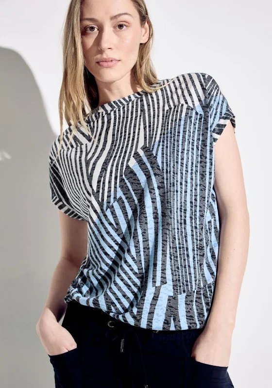 Exclusive Access Cecil Burn Out T-Shirt, Universal Blue