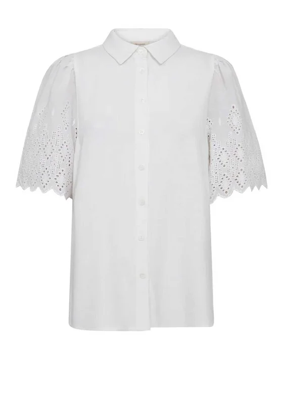 Weekend Discounts to Savor Freequent Lara Lace Sleeved Shirt, Brilliant White