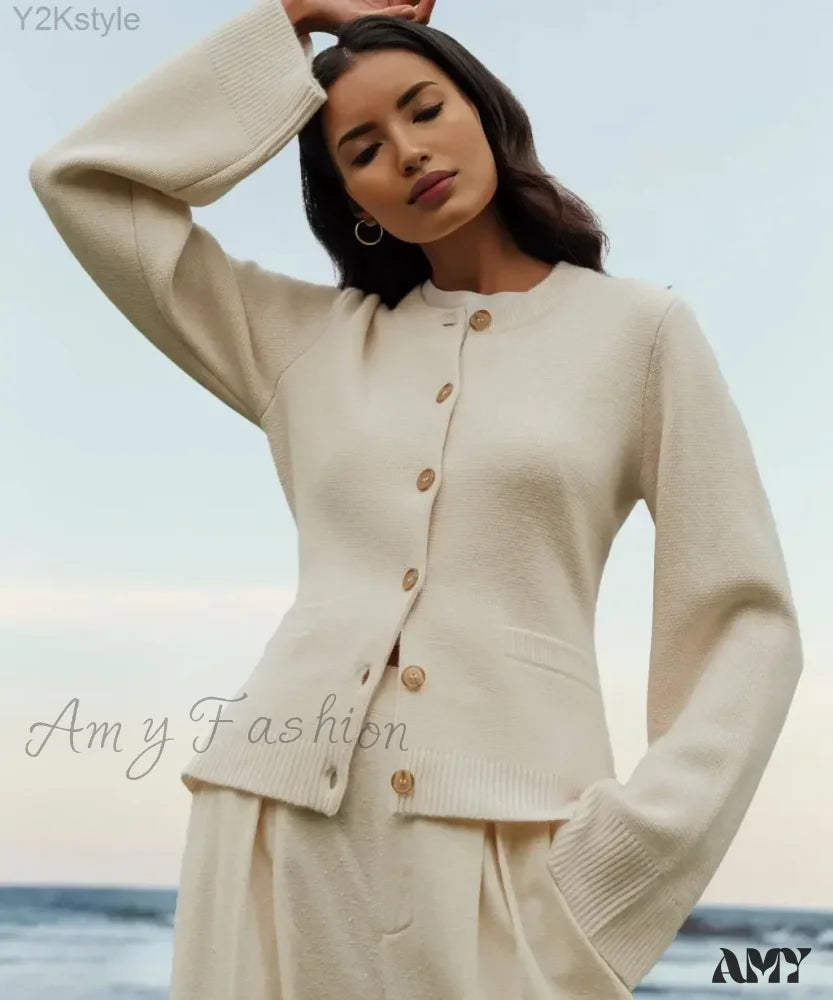 Bargain Blast Ultra-Soft Button Open-front Long Sleeve Regular Stretchy Classic Cozy Chic Casual Cardigan