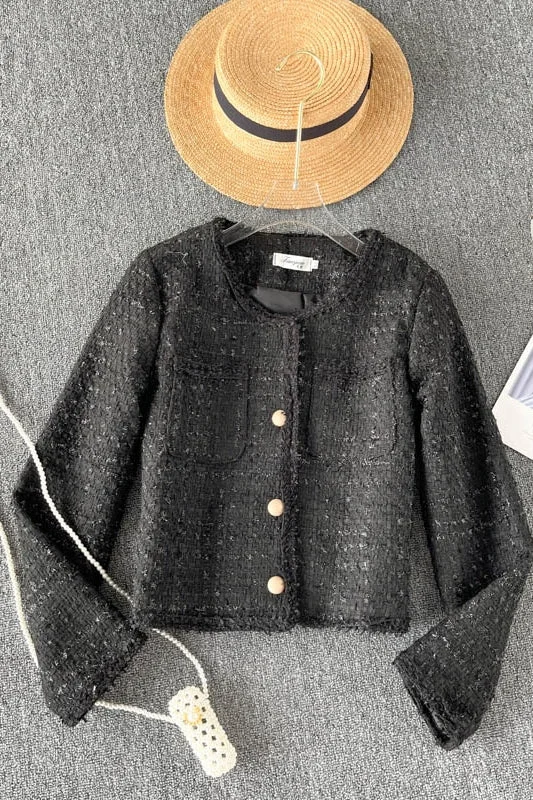 Savings Spectacular Celebrity style light luxury women's Woven coat women's tweed  1548