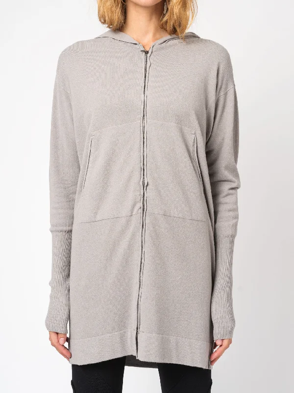 Weekend Deals That Amaze Viscose and Wool Zipped Maxi Hoodie
