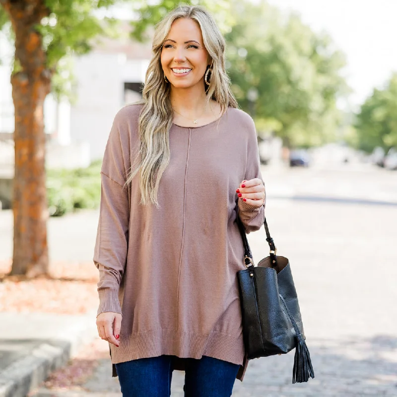 Deal Alert Miss Who You Were Sweater, Mocha