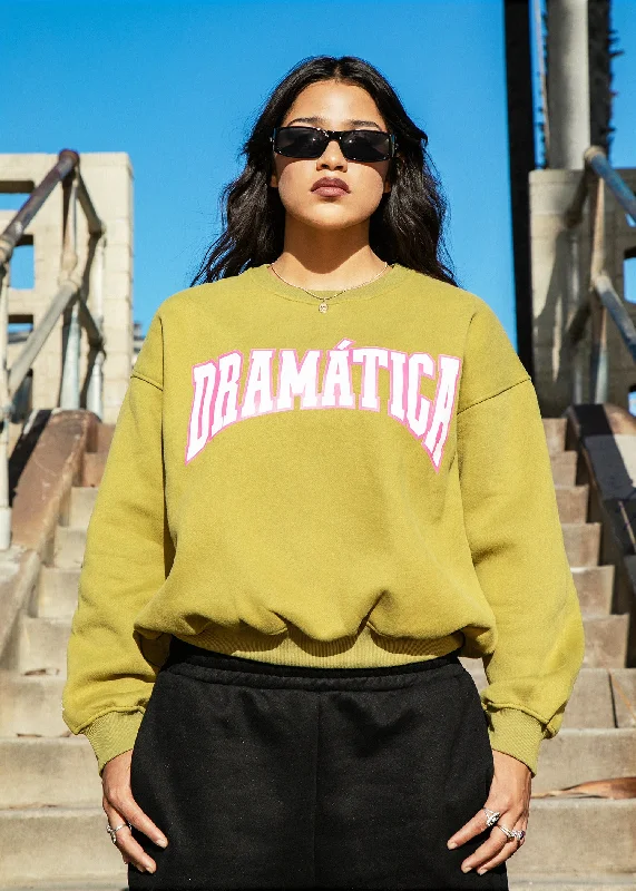 Weekend Discounts You Deserve Dramatica Varsity Sweater - Green/Pink