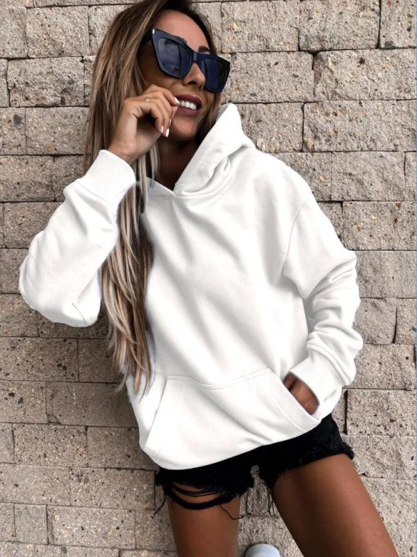 Lowest Price Solid Warm Women Hoodie