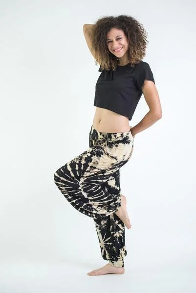 Now Available Unisex Tie Dye Cotton Harem Pants in Black White