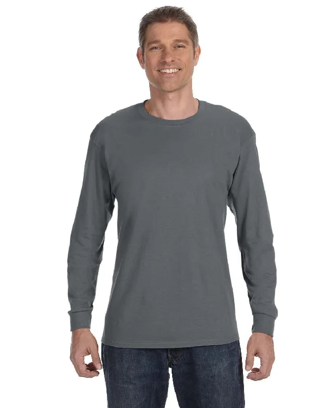 Gildan Heavy Cotton Long Sleeve T-Shirt | Charcoal