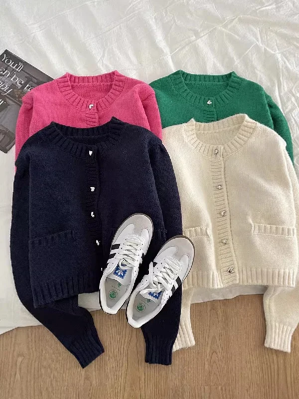 Don't Wait long-sleeved sweaters sweet soft short cardigan jackets    S4748