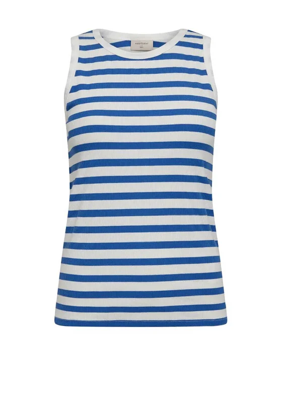 Weekend Discounts to Delight Freequent Effy Rib Knit Tank Top, Off White & Nebulas Blue