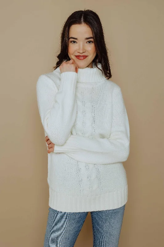 Weekend Discounts to Delight Laura Cabled Cowl Neck Tunic
