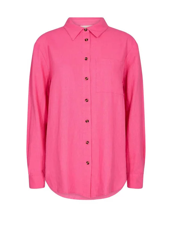 Weekend Discounts to Celebrate Freequent Lava Linen Shirt, Carmine Rose