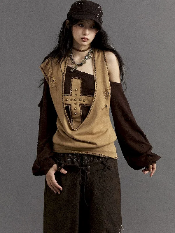 Value Deals Swing Neck Slouchy Sweatshirt [S0000010317]