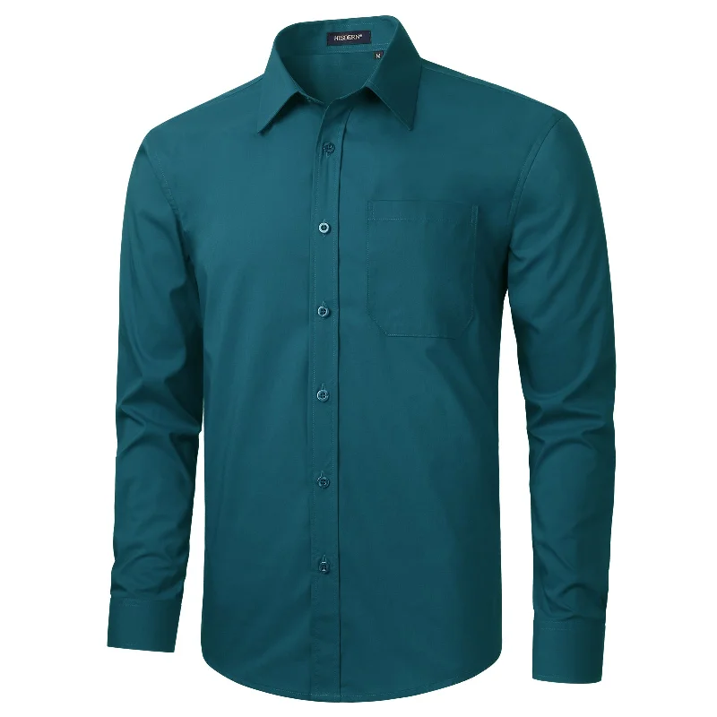 Men's Dress Shirt with Pocket - TEAL