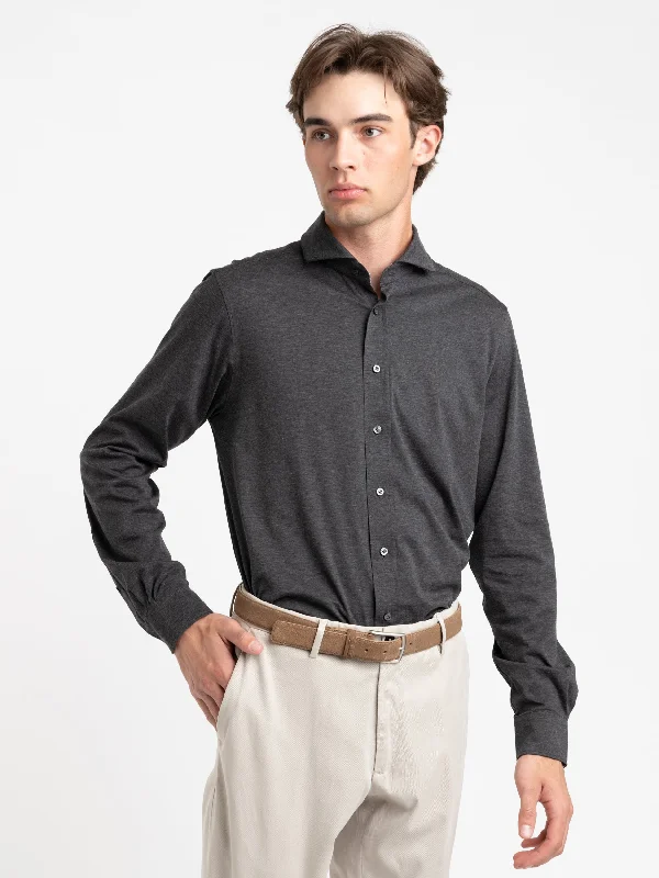 Charcoal Grey Modern Fit Dress Shirt