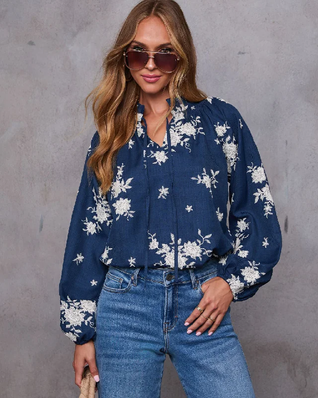 Weekend Specials You Can't Miss Kadence Neck Tie Floral Blouse
