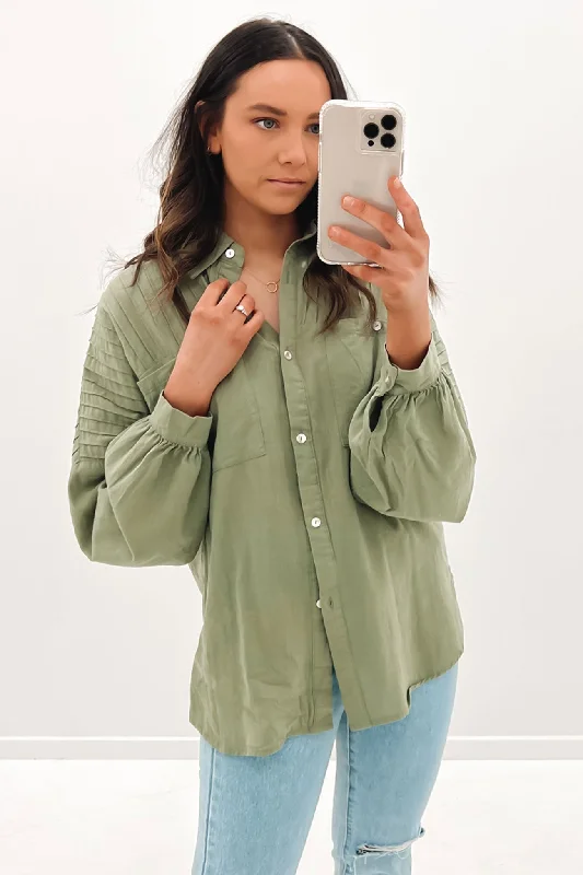 Friends and Family Sale Belle Shirt Khaki