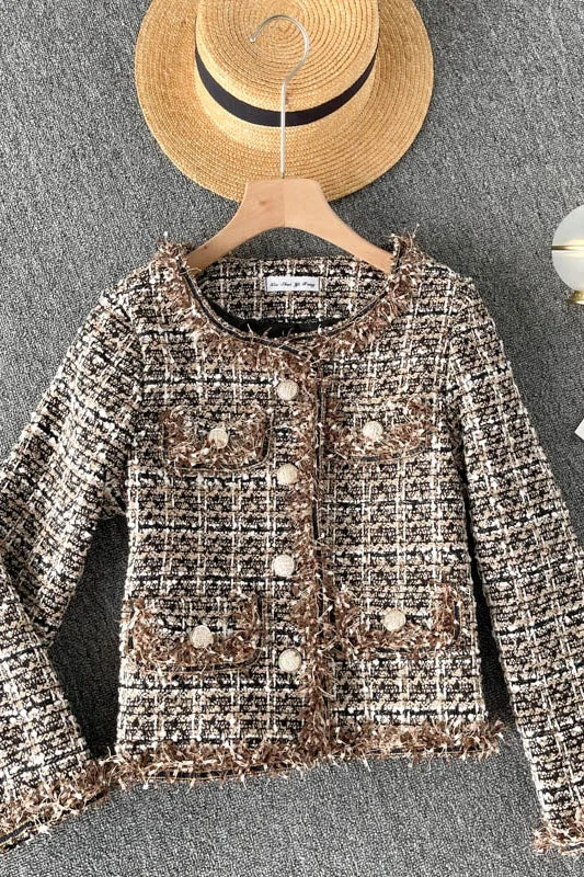 New Deal New Vintage coarse knit short coat fashion  1522