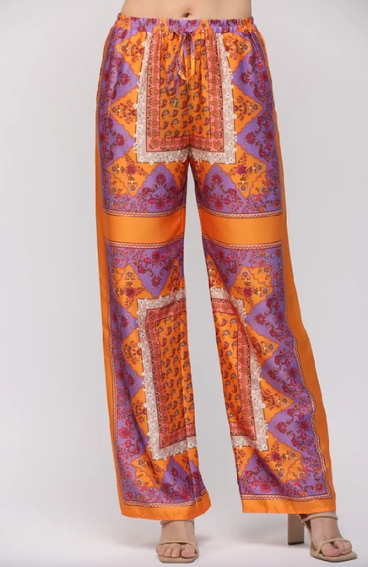 Extra Discounts Isla Paisley Print Wide Leg Pants - Final Sale 30% off in cart*