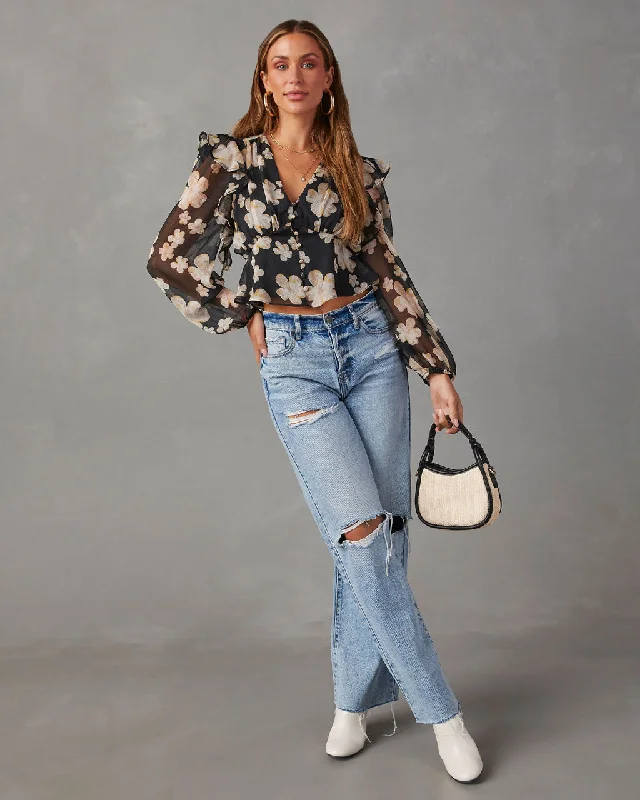 Great Deals Never Been Kissed Floral Blouse