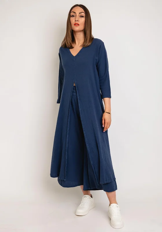 Bargain Prices One Life Celeste Open Slit Longline Top, Neptune