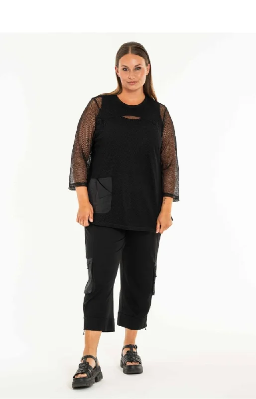 Overstock Sale Gozzip Sheer Mesh Cilla Blouse