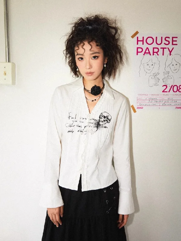 Weekend Deals That Thrill Printed Long Sleeve Shirt [S0000010357]