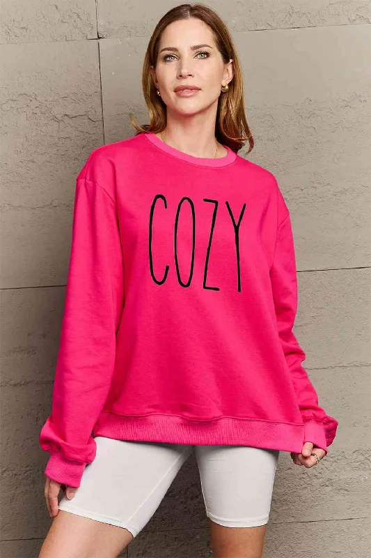 Hurry Up TastyHottie - Simply Love Full Size COZY Graphic Sweatshirt