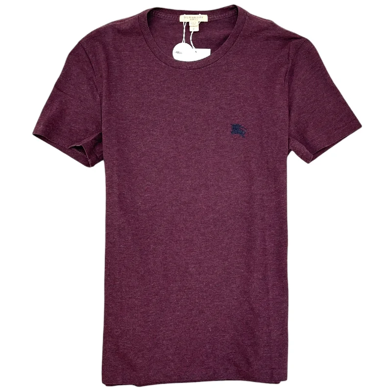 Men's Embroidered Logo T-Shirt Purple Size S