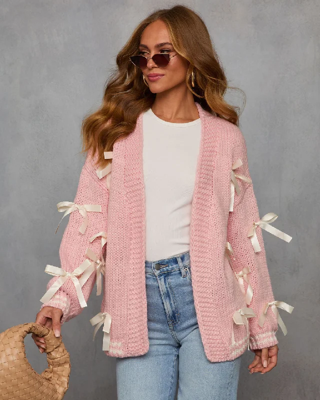 Epic Deals Gleeful Grace Bow Detail Cardigan