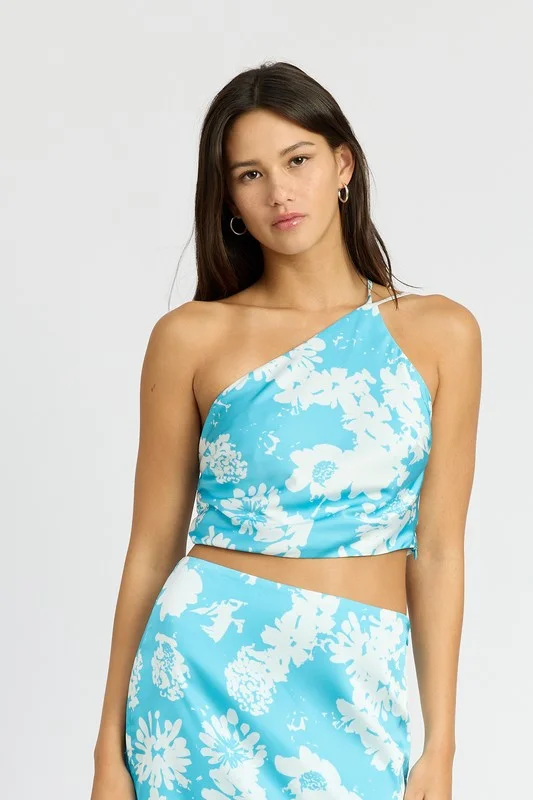 Weekend Savings Spectacle WILDFLOWER PRINT ONE SHOULDER TOP