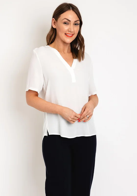 Massive Deals Oui V Neck Top, Cloud Dancer