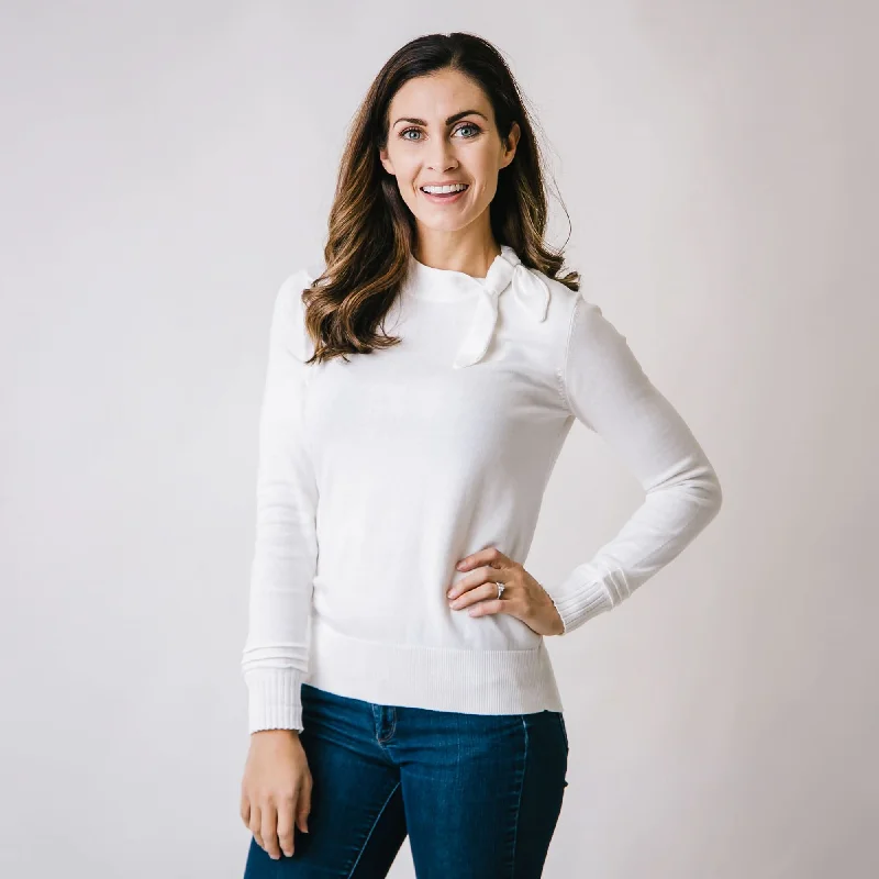 Weekend Specials to Relish Tie-Neck Sweater
