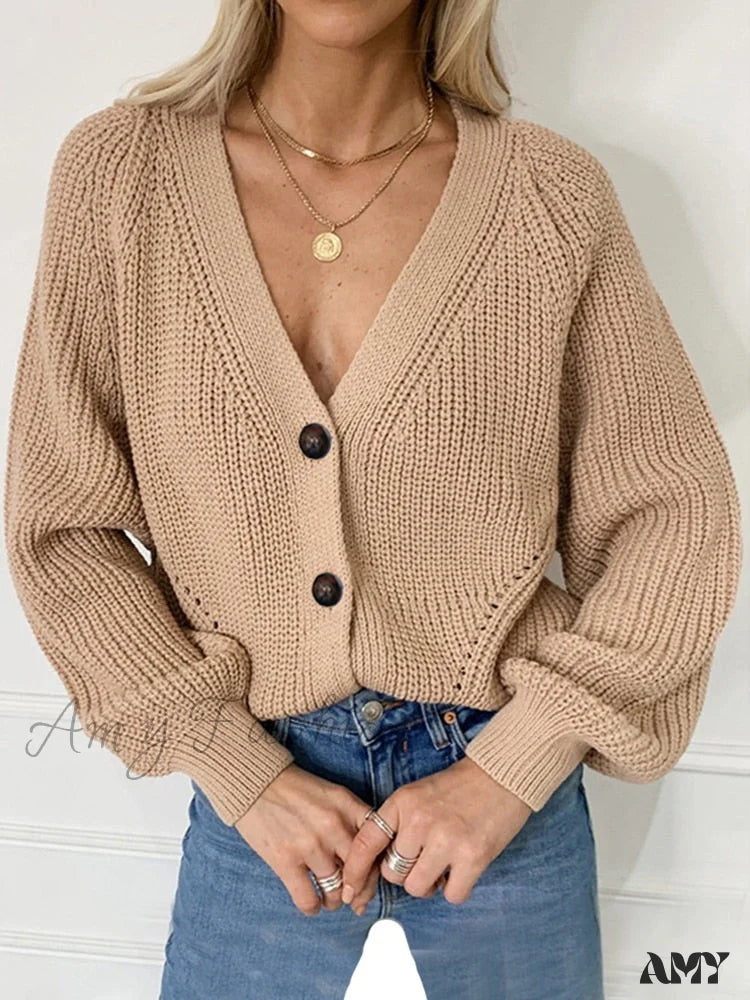 Limited Time Discount Amy Fashion - Knitted Fashion Autumn Long Sleeve Loose Cardigans