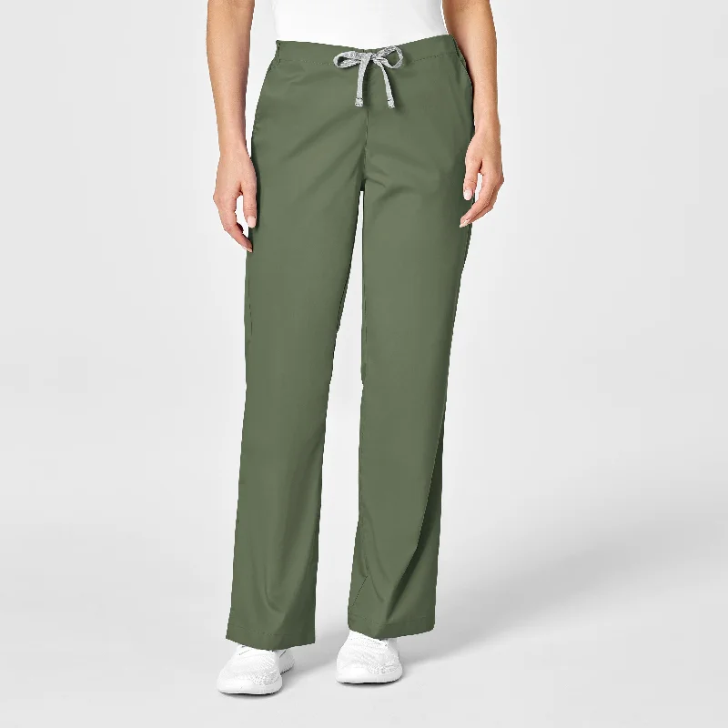Clearance Sale WonderWORK Women's Flare Leg Scrub Pant - Olive