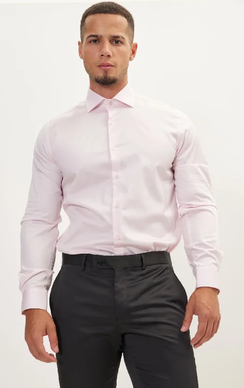 Pure Cotton Dress Shirt - Pink