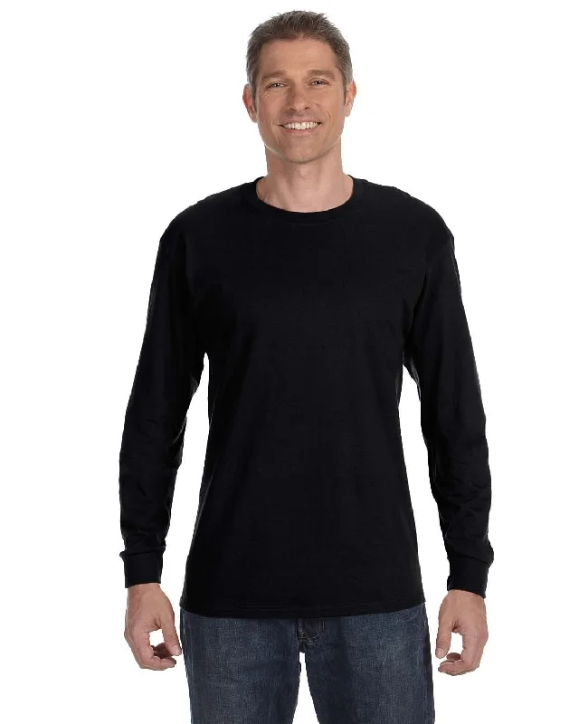 Gildan Heavy Cotton Long Sleeve T-Shirt | Black