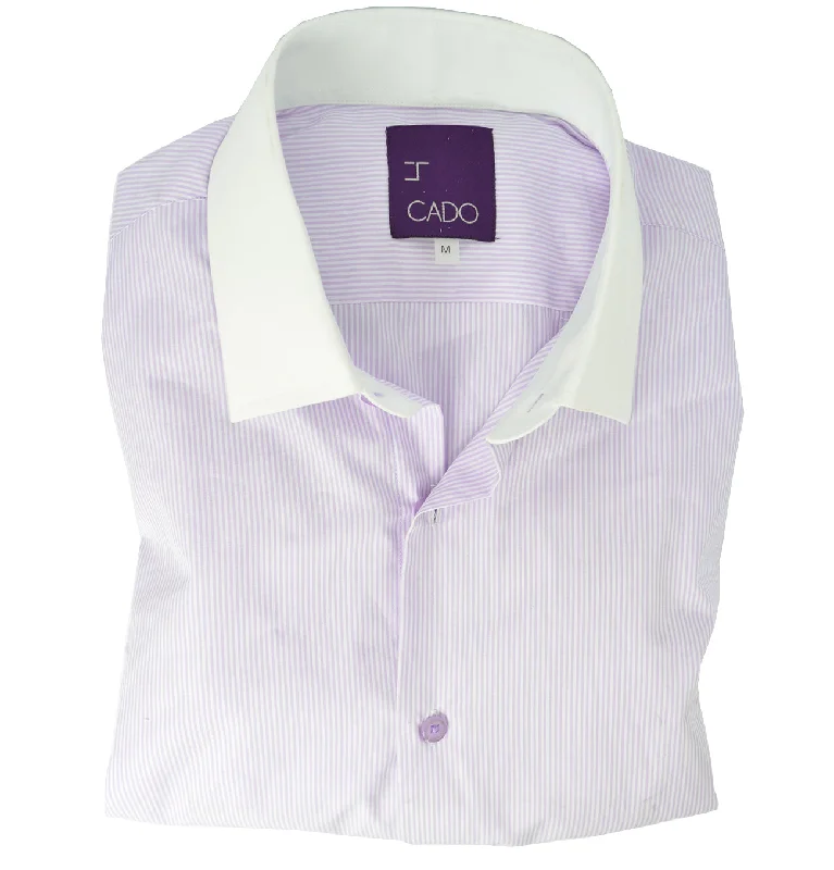 Lilac French Cuff Men's Dress Shirt by Cado