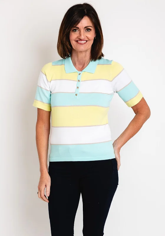 Stock Clearance Micha Snap Button Polo Shirt, Multi