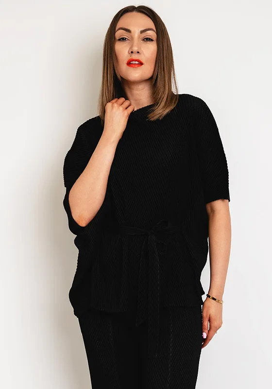 Weekend Deals That Please Thanny Crepe One Size Blouse, Black