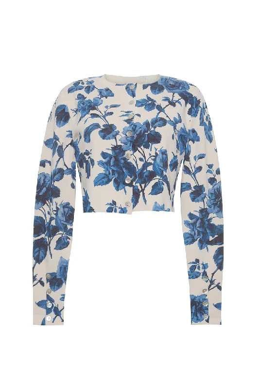 One-Day Only Amber Cardigan in Altha Flora Stone